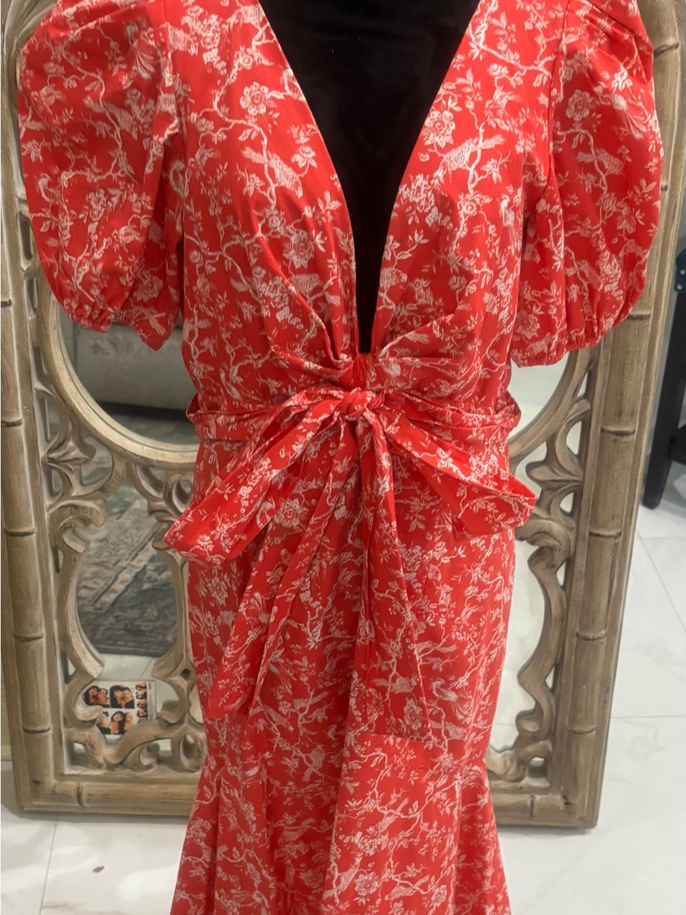 Sachin + Babi Red Floral Maxi Dress